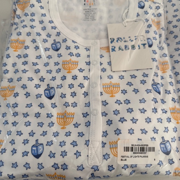 Roller Rabbit Festival of Lights 2 Piece Polo Long Sleeve Pants Set NWT - Picture 4 of 6